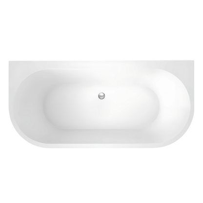 Idalia 1600mm Back to Wall Bath - Gloss White