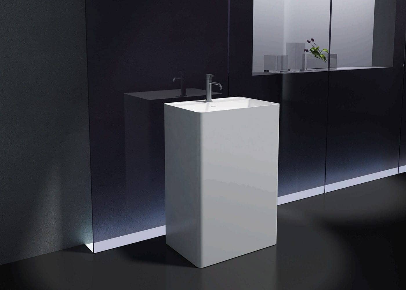 600mm Pietra Bianca - Cube Freestanding Basins
