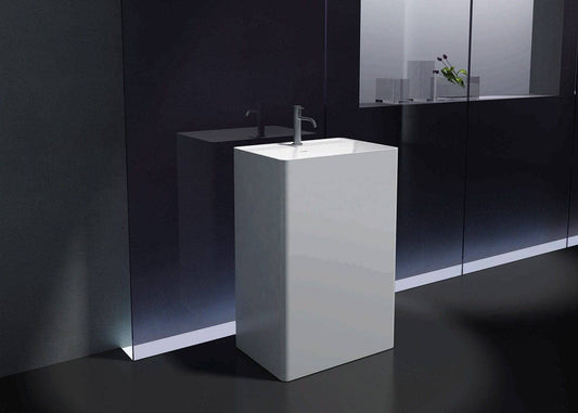 600mm Pietra Bianca - Cube Freestanding Basins