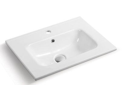 600mm Riva Floor Vanity PVC Cabinet Only - Gloss White