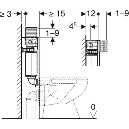 Geberit Alpha12 Concealed Cistern Low Level 224.038.00.1