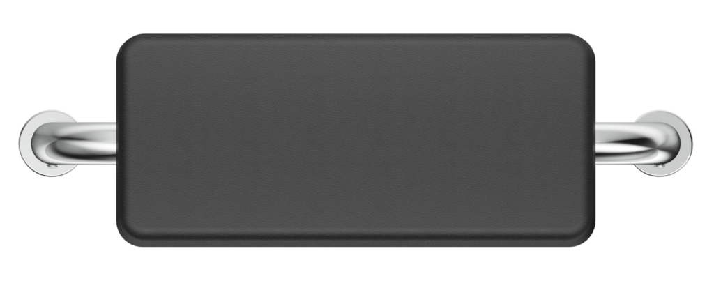 DDA Backrest - Black Cushion - Chrome (BOM)