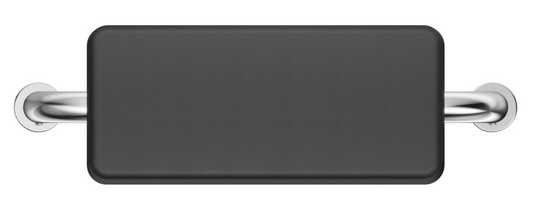 DDA Backrest - Black Cushion - Chrome (BOM)
