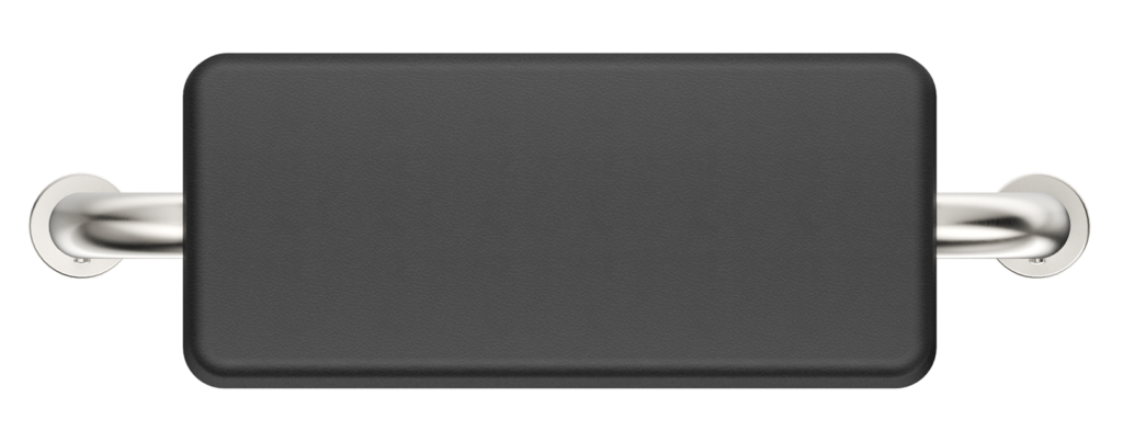 DDA Backrest - Black Cushion - Brushed Nickel (BOM)