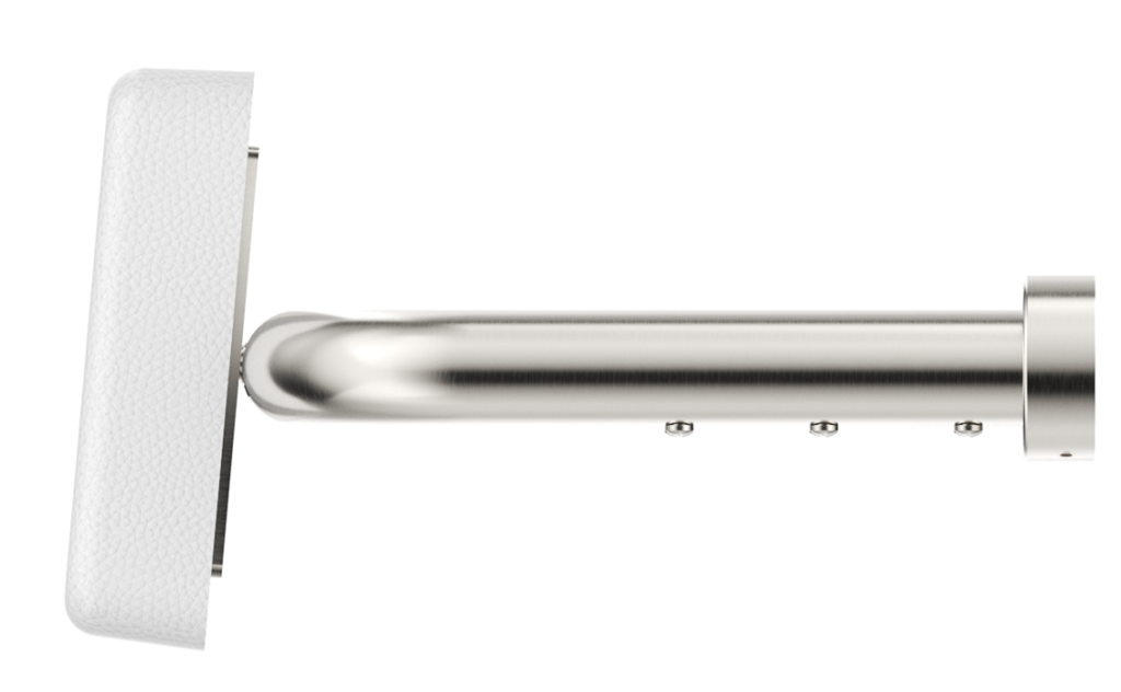 DDA Backrest - White Cushion - Brushed Nickel (BOM)