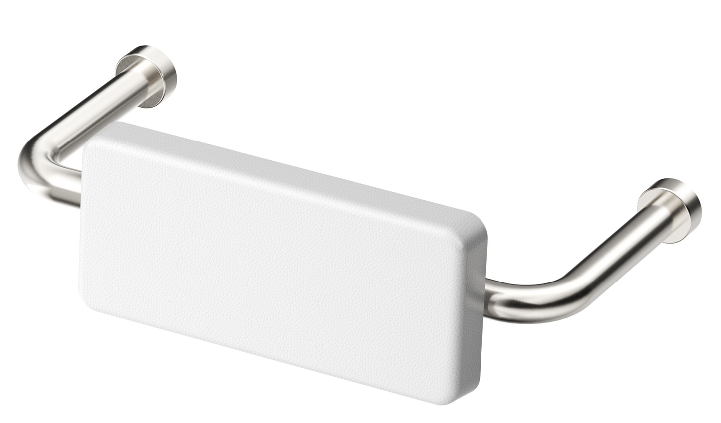 DDA Backrest - White Cushion - Brushed Nickel (BOM)