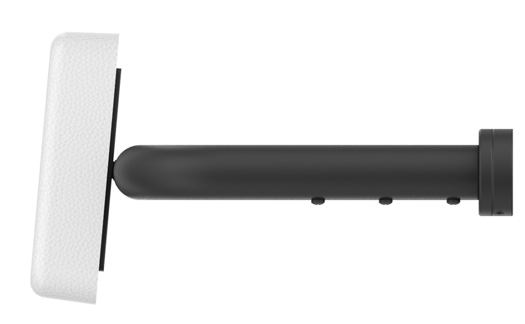DDA Backrest - White Cushion - Black (BOM)