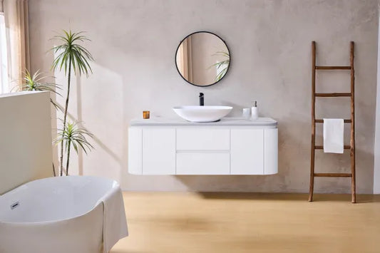 1500mm Devito Wall Hung PVC Cabinet - Matt White - Cabinet Only