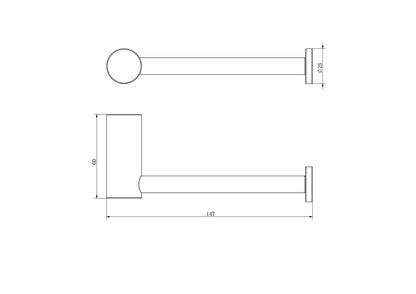 Dotti Toilet Roll Holder - Chrome