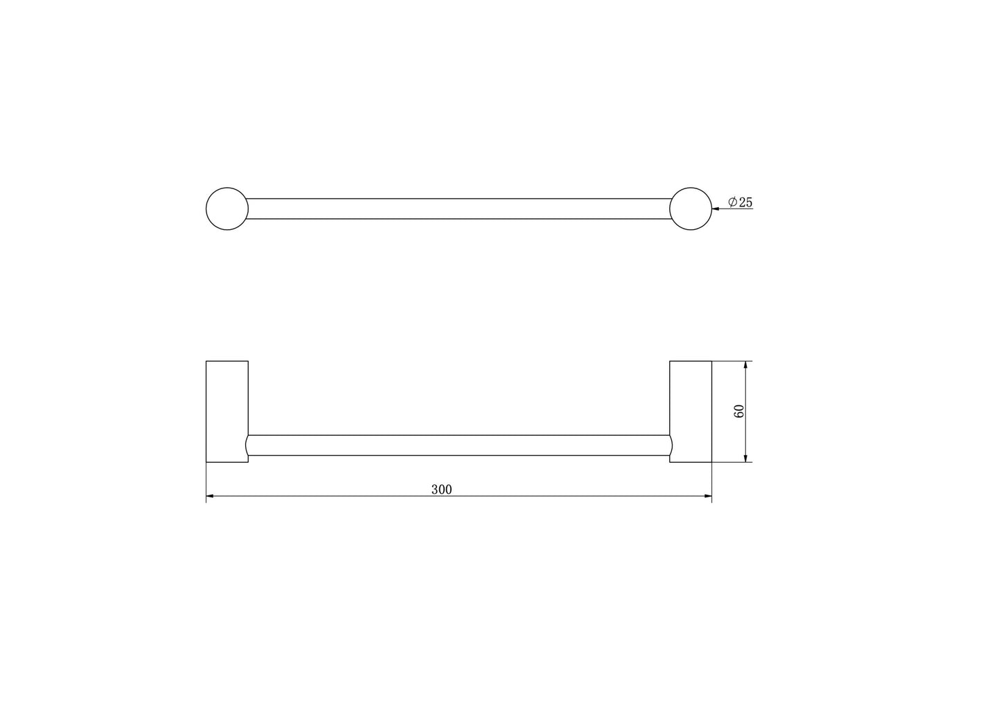 Dotti Hand Towel Rail - Brushed Brass