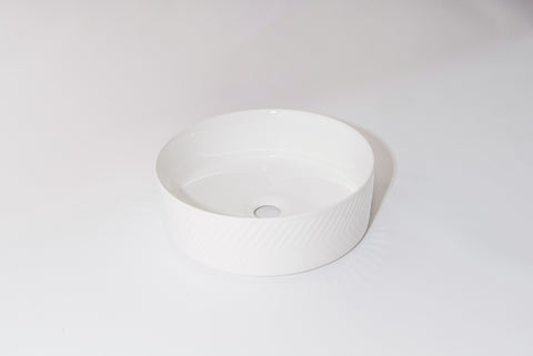 365*365*120mm Gloss White with Arrow Design Above Counter Basin