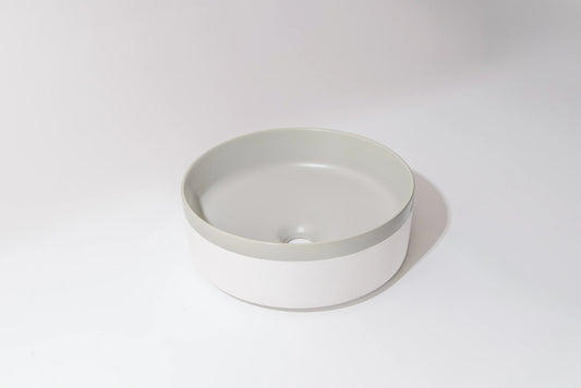 375*375*135mm Color Plus Textured Exterior Finish & Matte Dark Grey Interior Finish Above Counter Basin