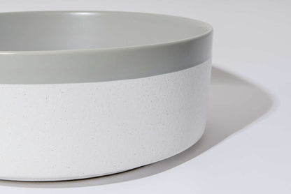 370mm Dark Grey & Matte White Round Ceramic Basin | CP-37-DG