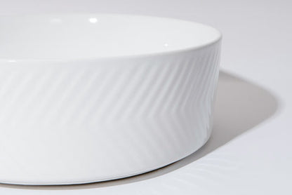 365*365*120mm Gloss White with Arrow Design Above Counter Basin