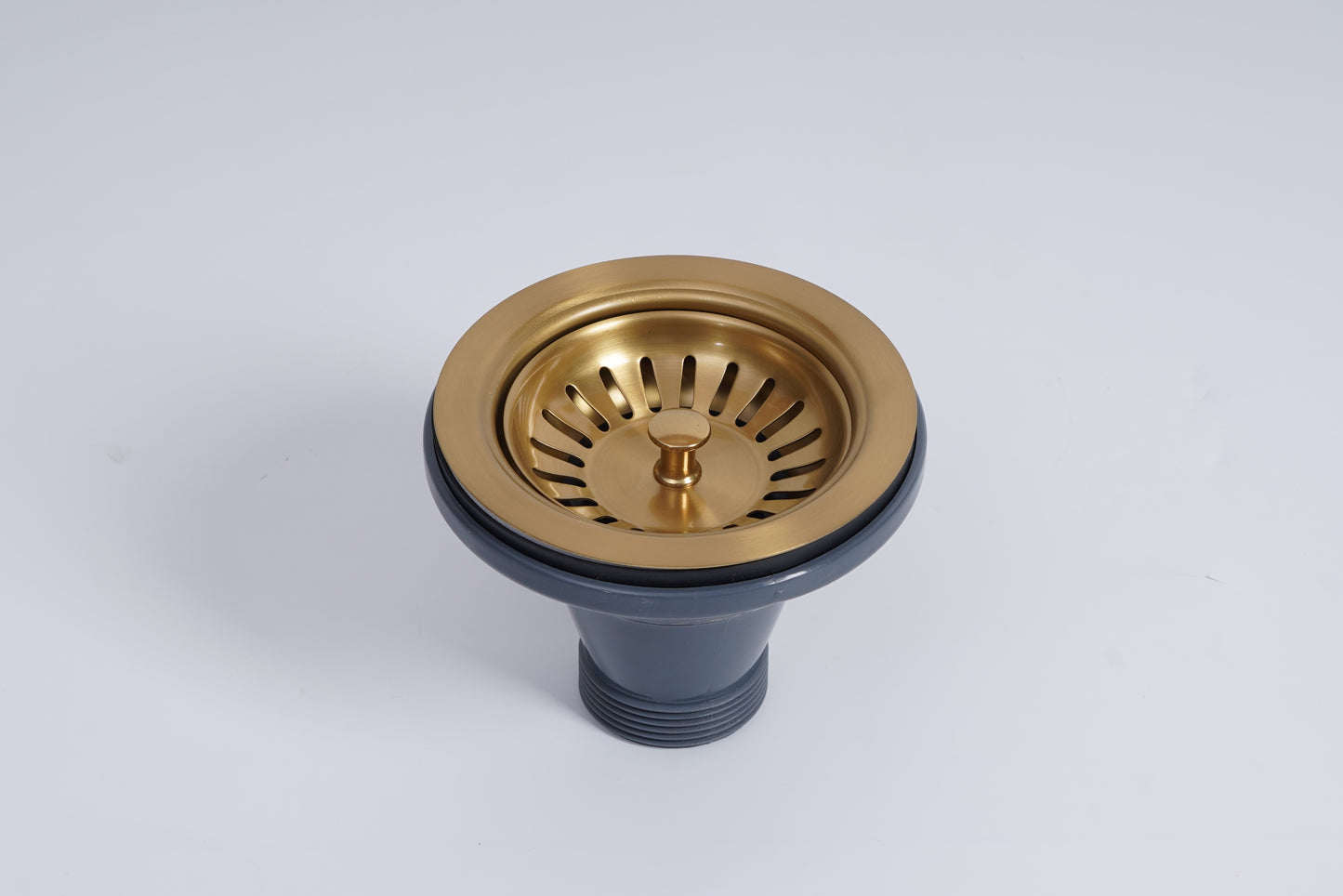 Stainless Steel Basket Waste for Fireclay Sinks - Brushed Gold