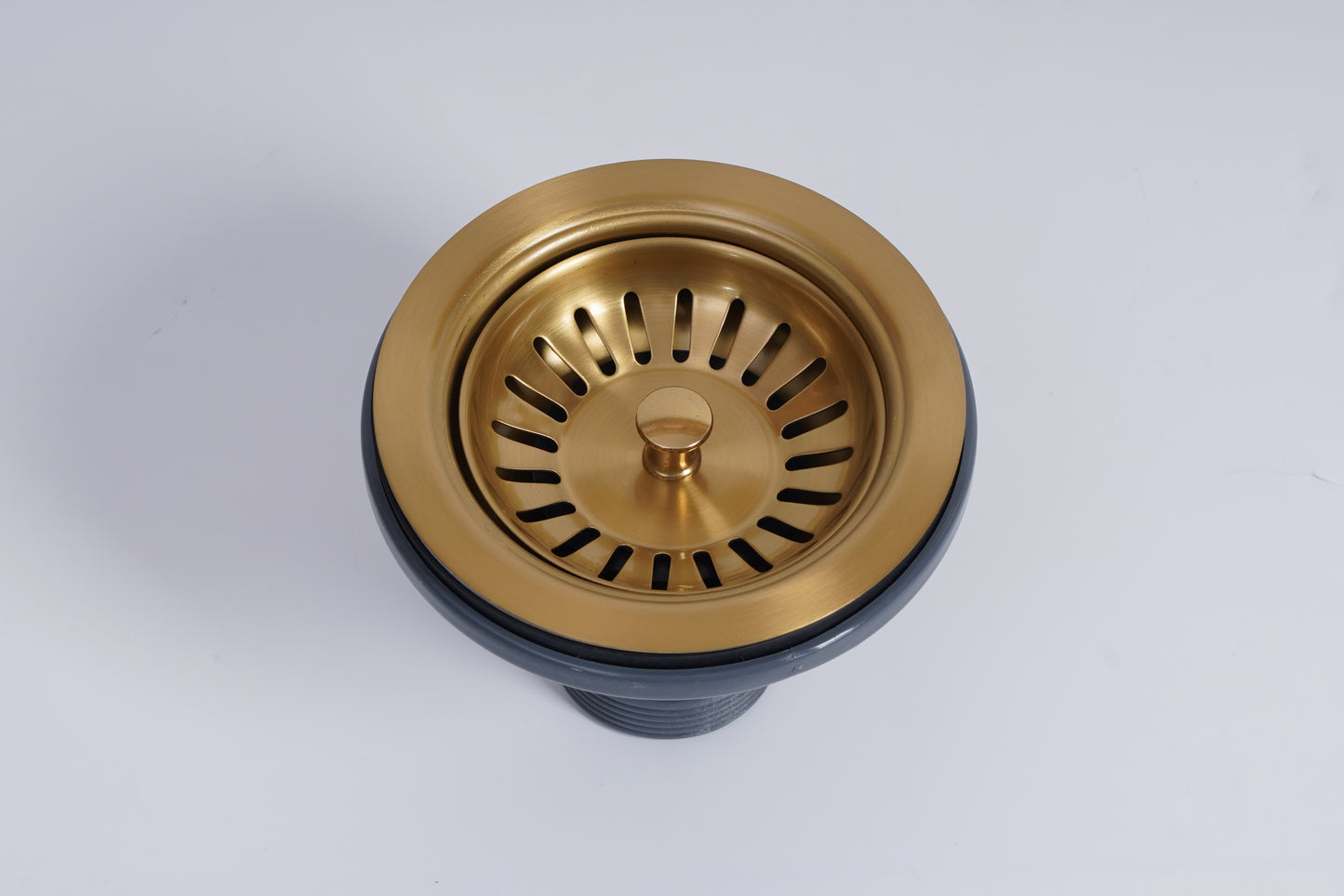 Stainless Steel Basket Waste for Fireclay Sinks - Brushed Gold
