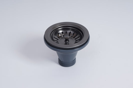 Stainless Steel Basket Waste for Fireclay Sinks - Matte Black