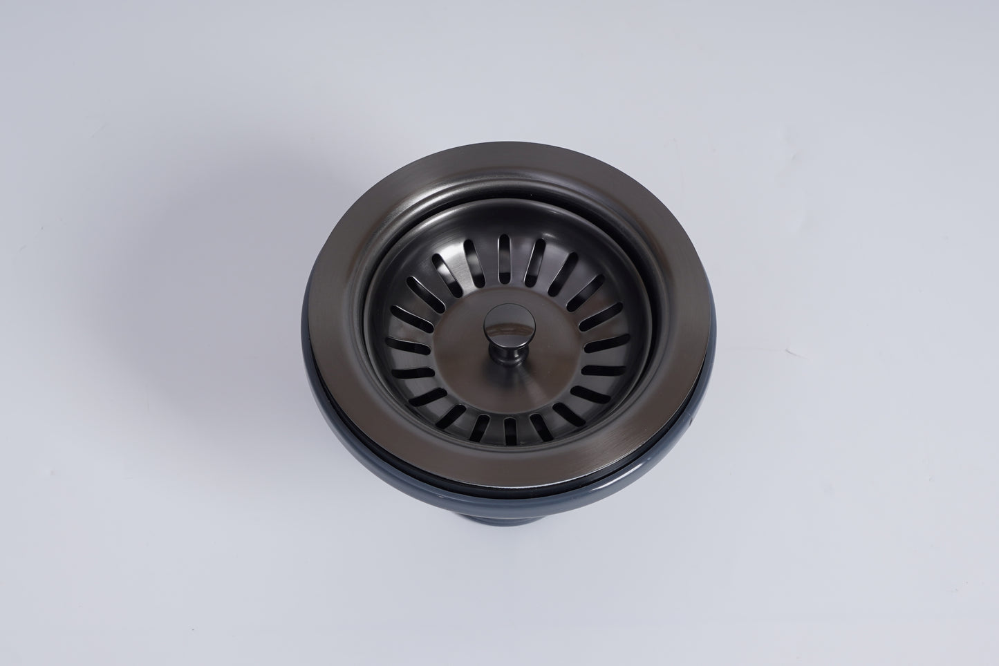 Stainless Steel Basket Waste for Fireclay Sinks - Gun Metal