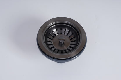 Stainless Steel Basket Waste for Fireclay Sinks - Gun Metal