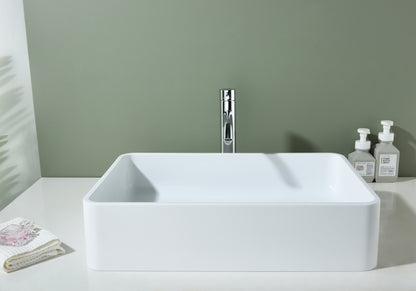 600mmx400mm  Above Counter Basin Quartz - Matte White