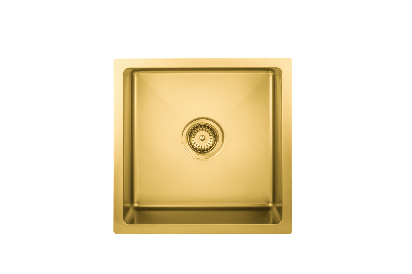 450mm Stainless Steel Kitchen Sink - Single Bowl - Brushed Gold