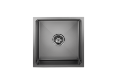 450mm Stainless Steel Kitchen Sink - Single Bowl - Gun Metal