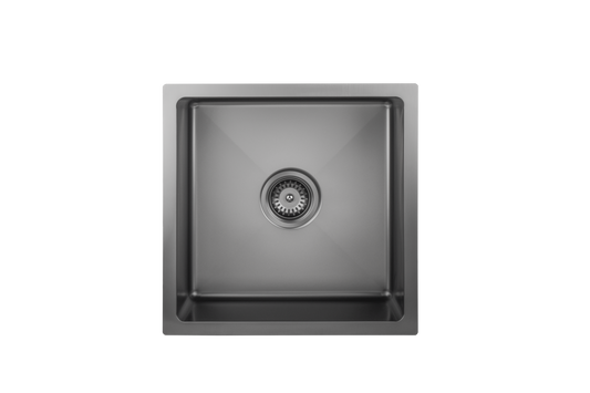450mm Stainless Steel Kitchen Sink - Single Bowl - Gun Metal