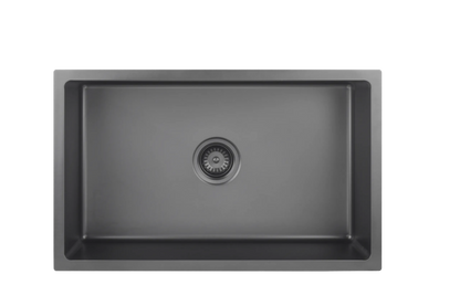 750mm Stainless Steel Kitchen Sink - Single Bowl - Gun Metal