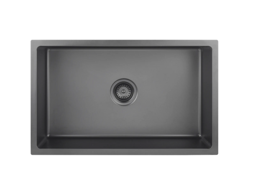 750mm Stainless Steel Kitchen Sink - Single Bowl - Gun Metal