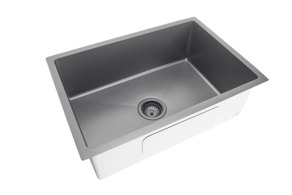 660mm Stainless Steel Kitchen Sink - Single Bowl - Gun Metal