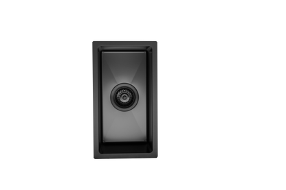 240mm Stainless Steel Kitchen Sink - Single Bowl - Matte Black