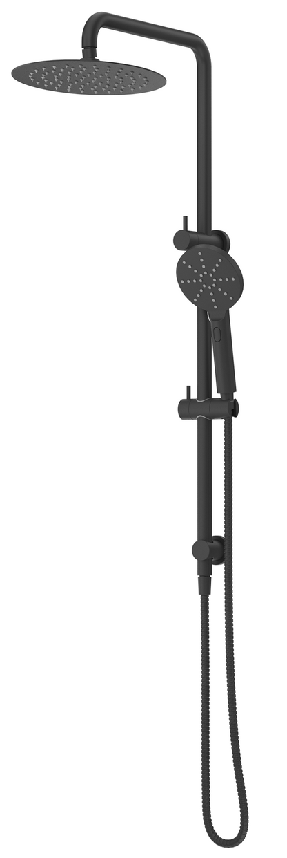 Mica Dual Shower Rail - Round - Black