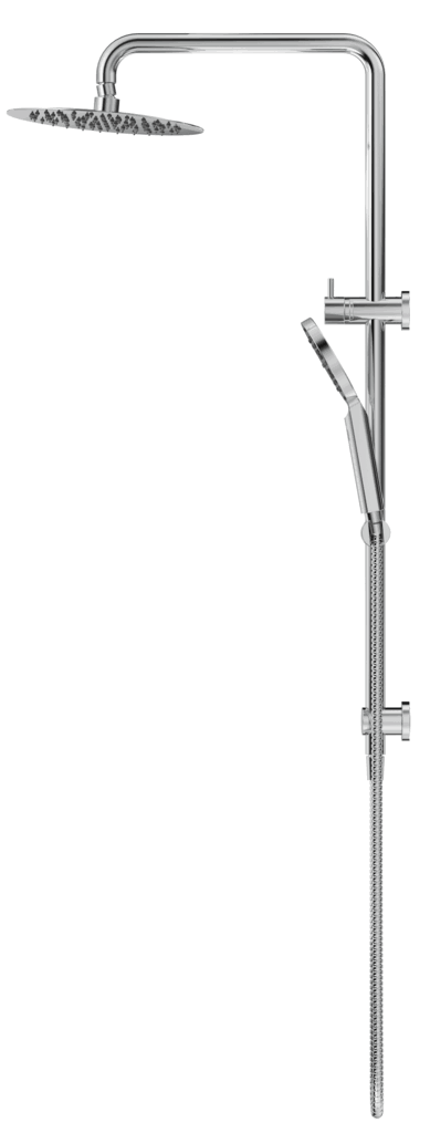 Mica Dual Shower Rail - Round - Chrome