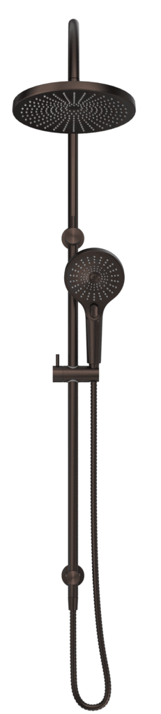 Mica Gooseneck Dual Shower Rail - Dusk Bronze