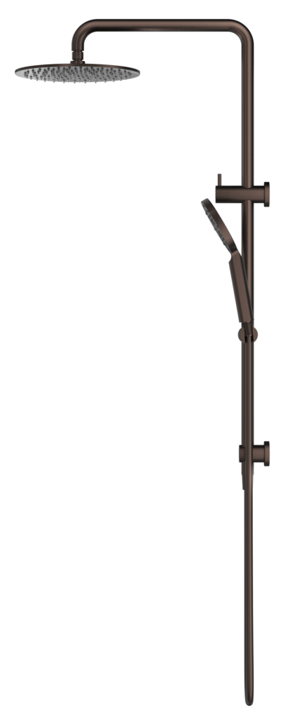 Mica Dual Shower Rail - Round - Dusk Bronze