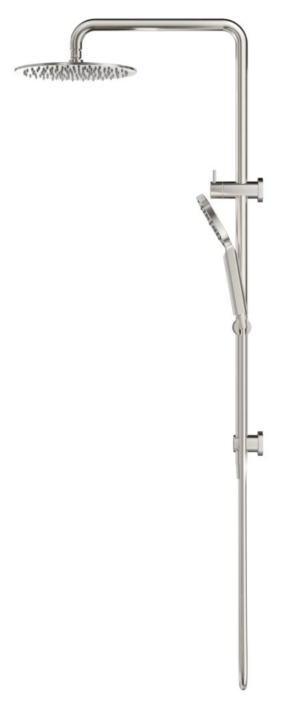 Mica Dual Shower Rail - Round - Brushed Nickel