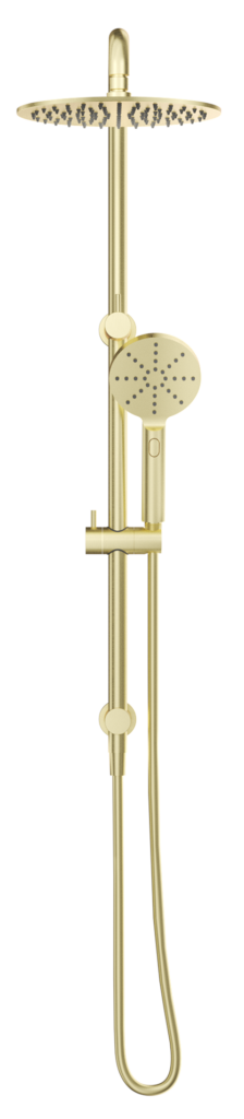 Mica Dual Shower Rail - Round - French Gold