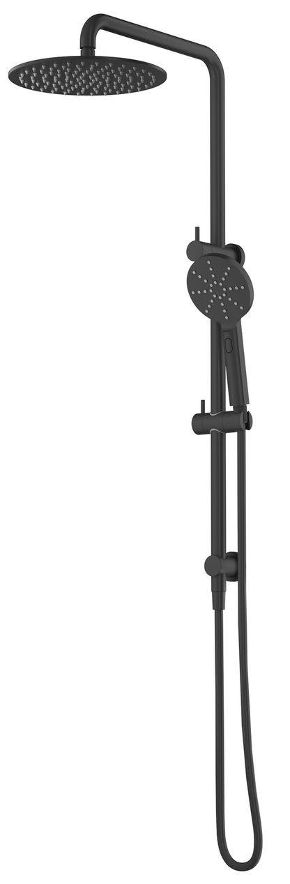 Mica Dual Shower Rail - Round - Black