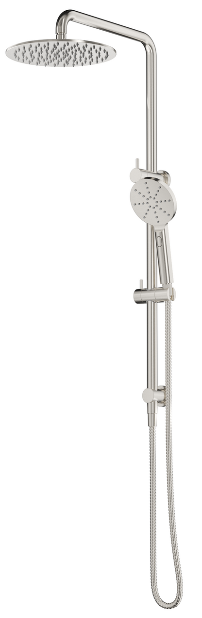 Mica Dual Shower Rail - Round - Brushed Nickel