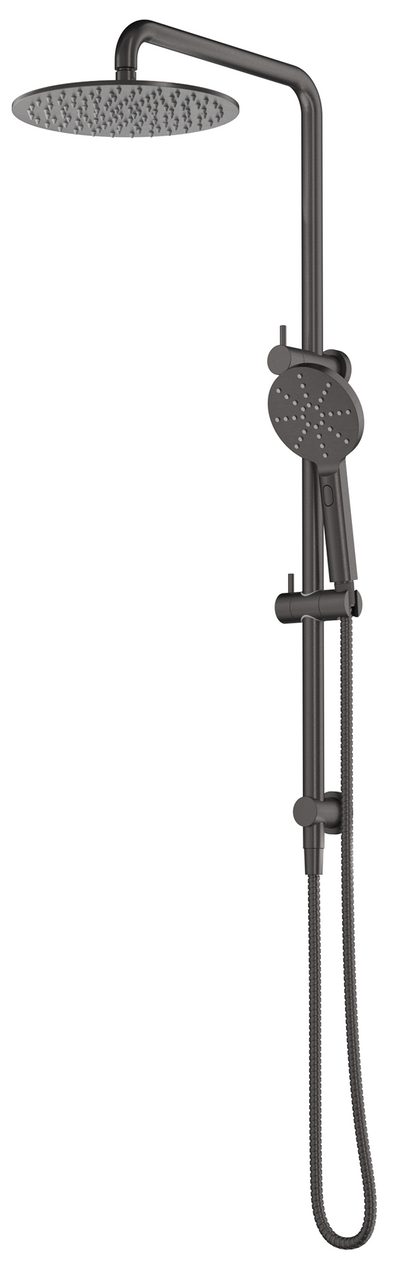 Mica Dual Shower Rail - Round - Gunmetal