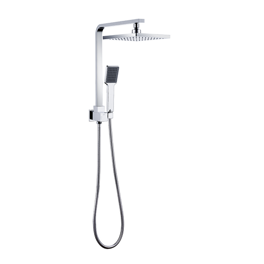 Deko Half-Rail Shower - Square - Chrome