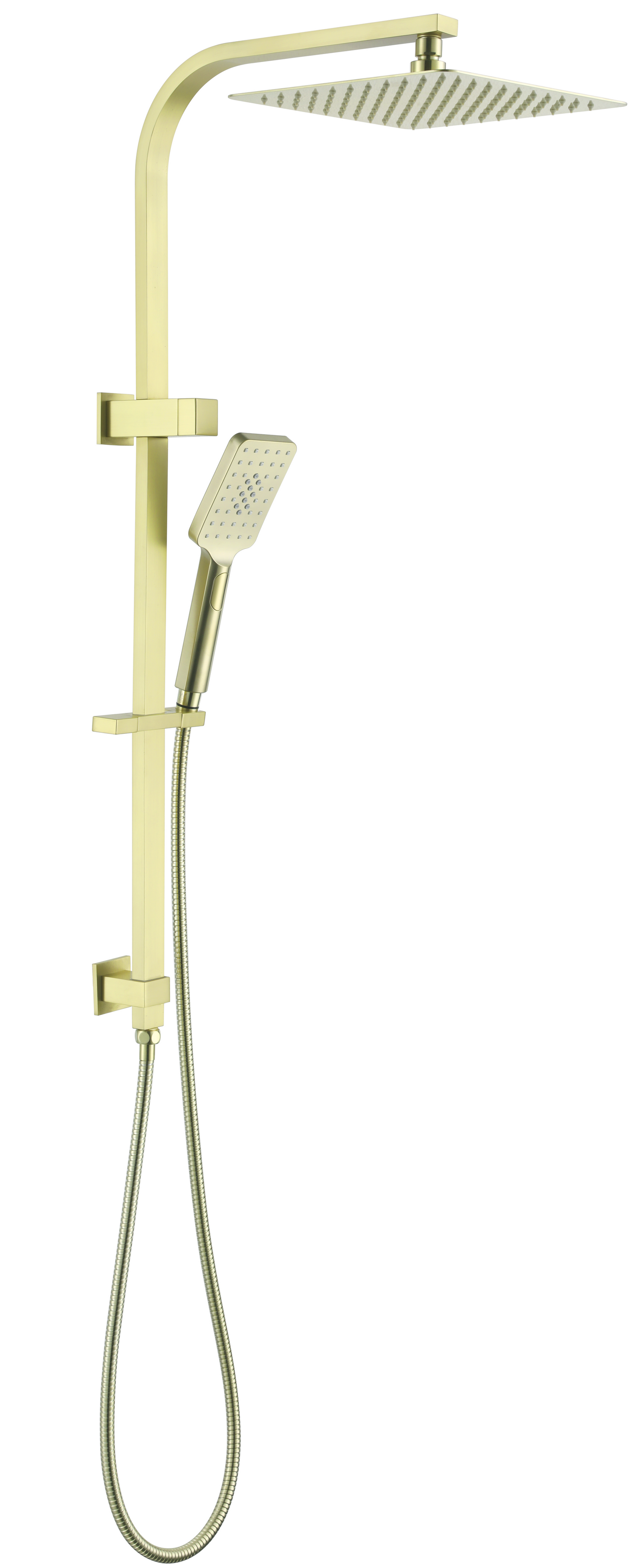 Cresta Dual Shower Rail - Square - French Gold