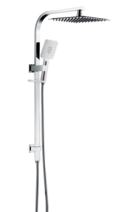 Cresta Dual Shower Rail - Square - Chrome
