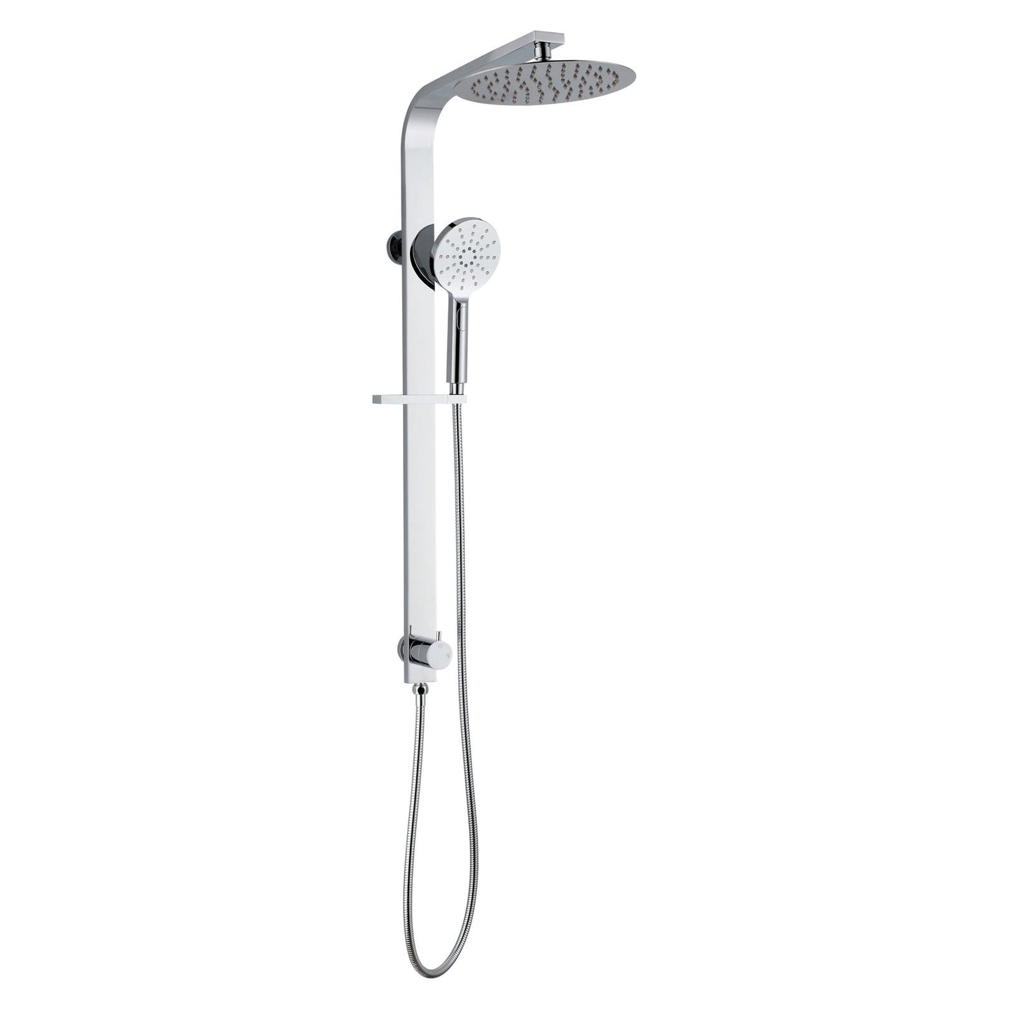 Raco Wide Shower Rail - Bottom Inlet - Round - Chrome