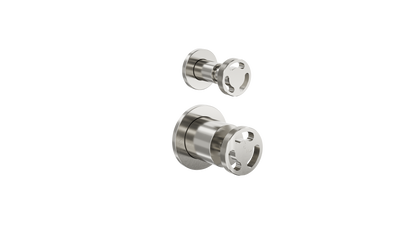 Dynamik 2-Plate Wall Mixer with Divertor - Brushed Nickel