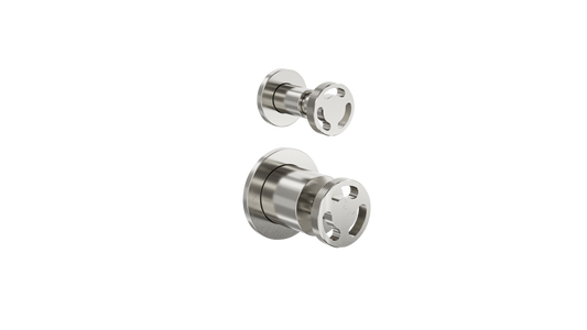Dynamik 2-Plate Wall Mixer with Divertor - Brushed Nickel