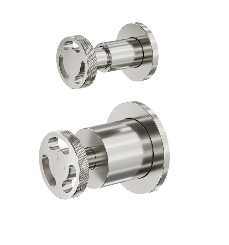 Dynamik 2-Plate Wall Mixer with Divertor - Brushed Nickel