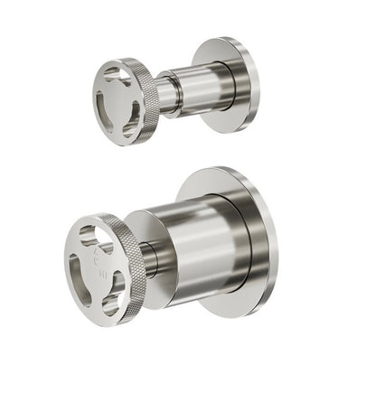 Dynamik 2-Plate Wall Mixer with Divertor - Brushed Nickel