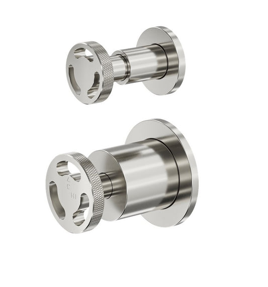 Dynamik 2-Plate Wall Mixer with Divertor - Brushed Nickel