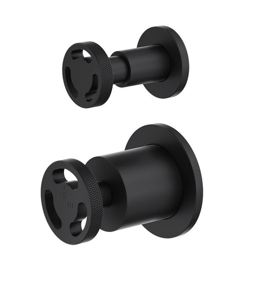Dynamik 2-Plate Wall Mixer with Divertor - Matte Black